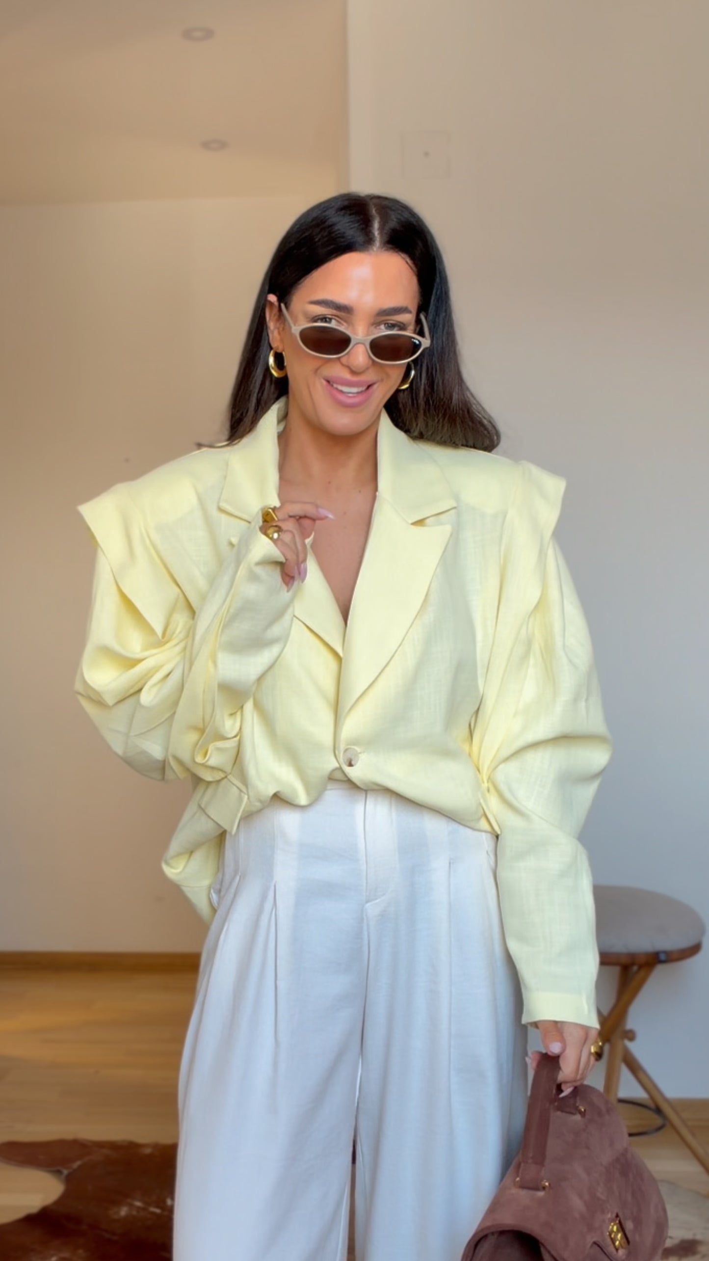 Structured shoulder wrap- Yellow