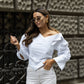 The Essential Crop Shirt-White