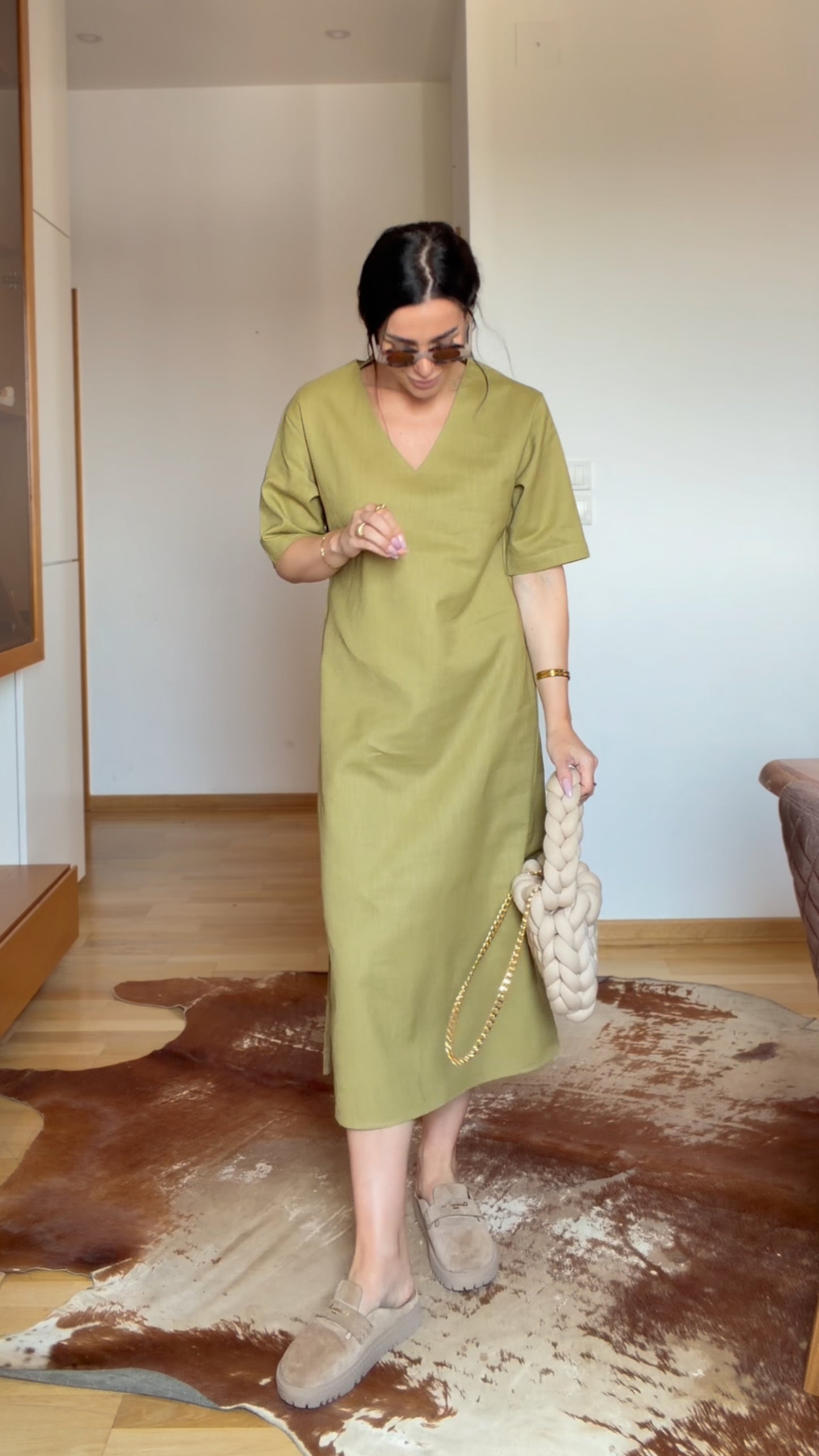Soft Line Dress- Pistachio