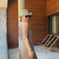 Sienna | Linen Dress - Mocca