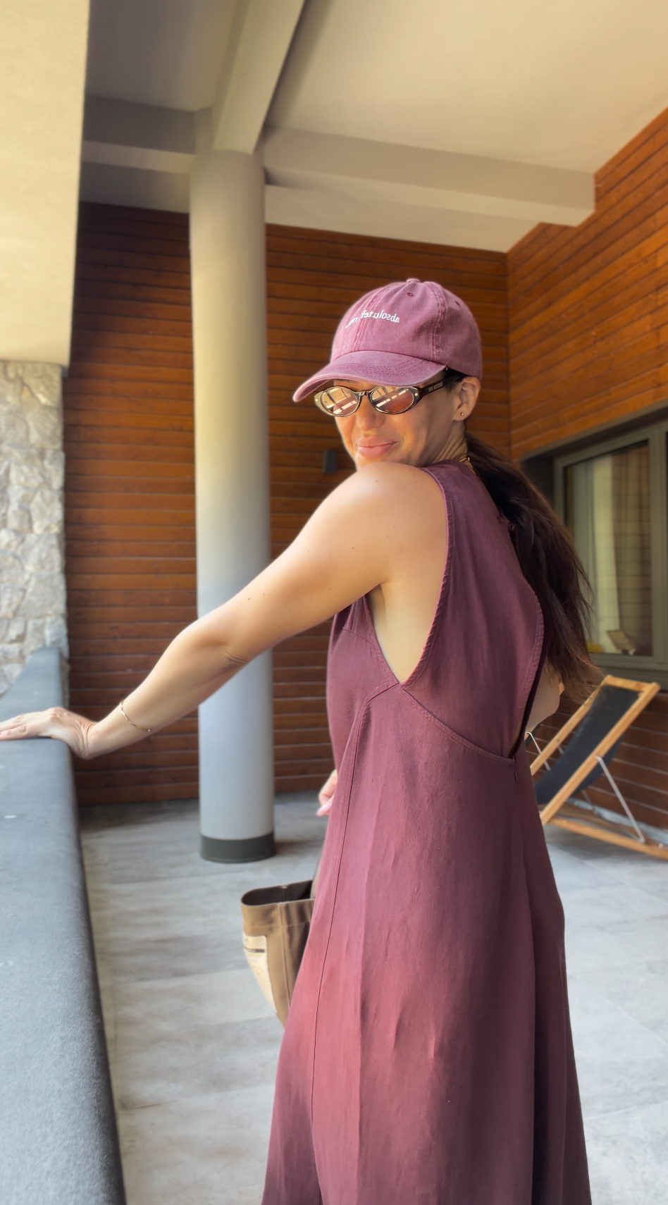 Sienna | Linen Dress - Sangria