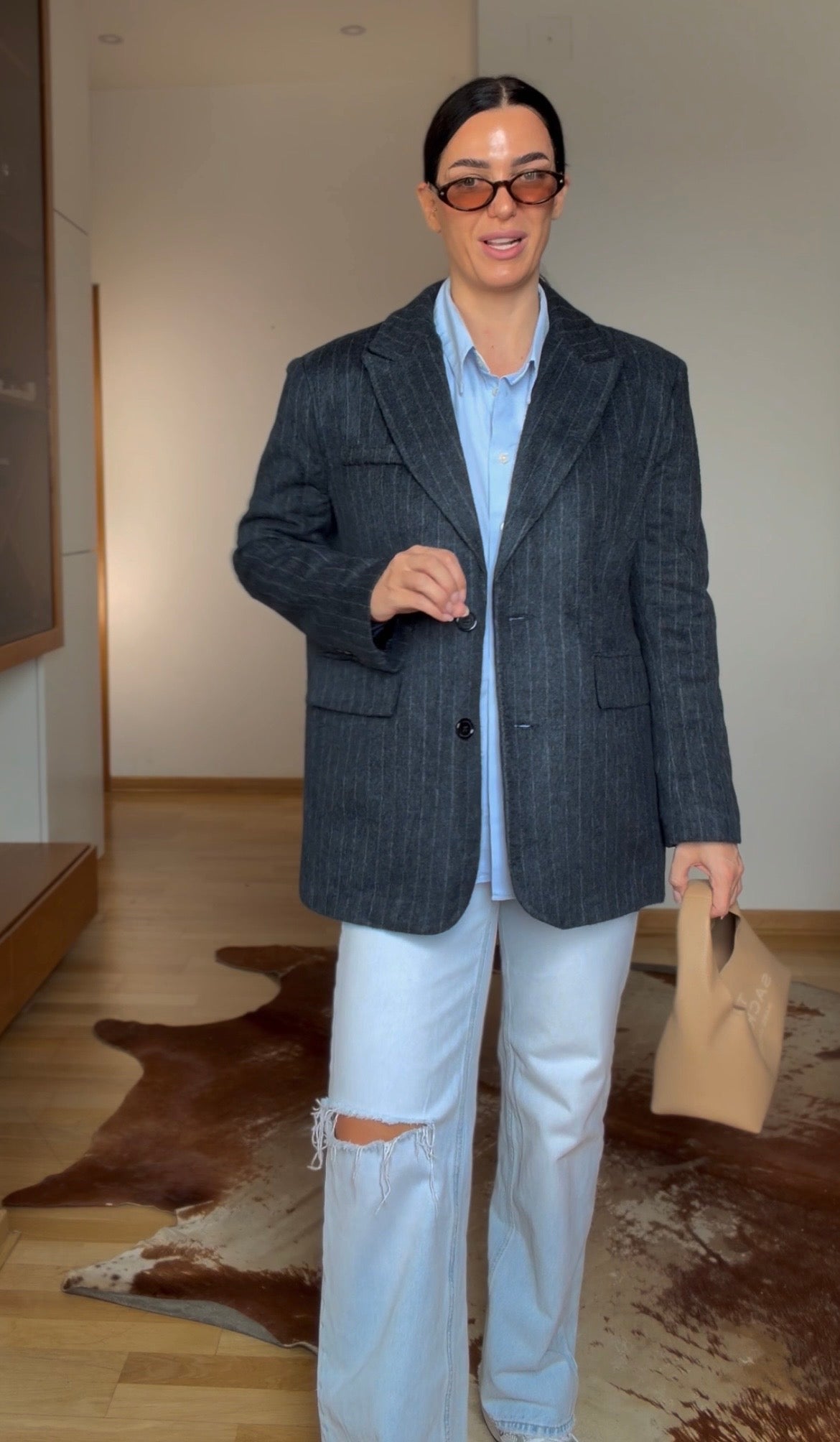 Pinstripe Blazer