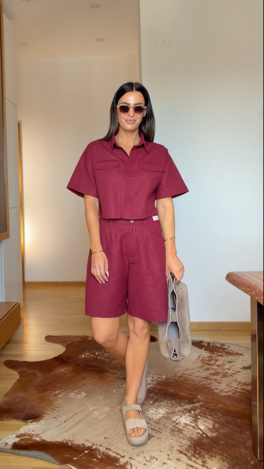 Retro Sunset Vibe - Merlot