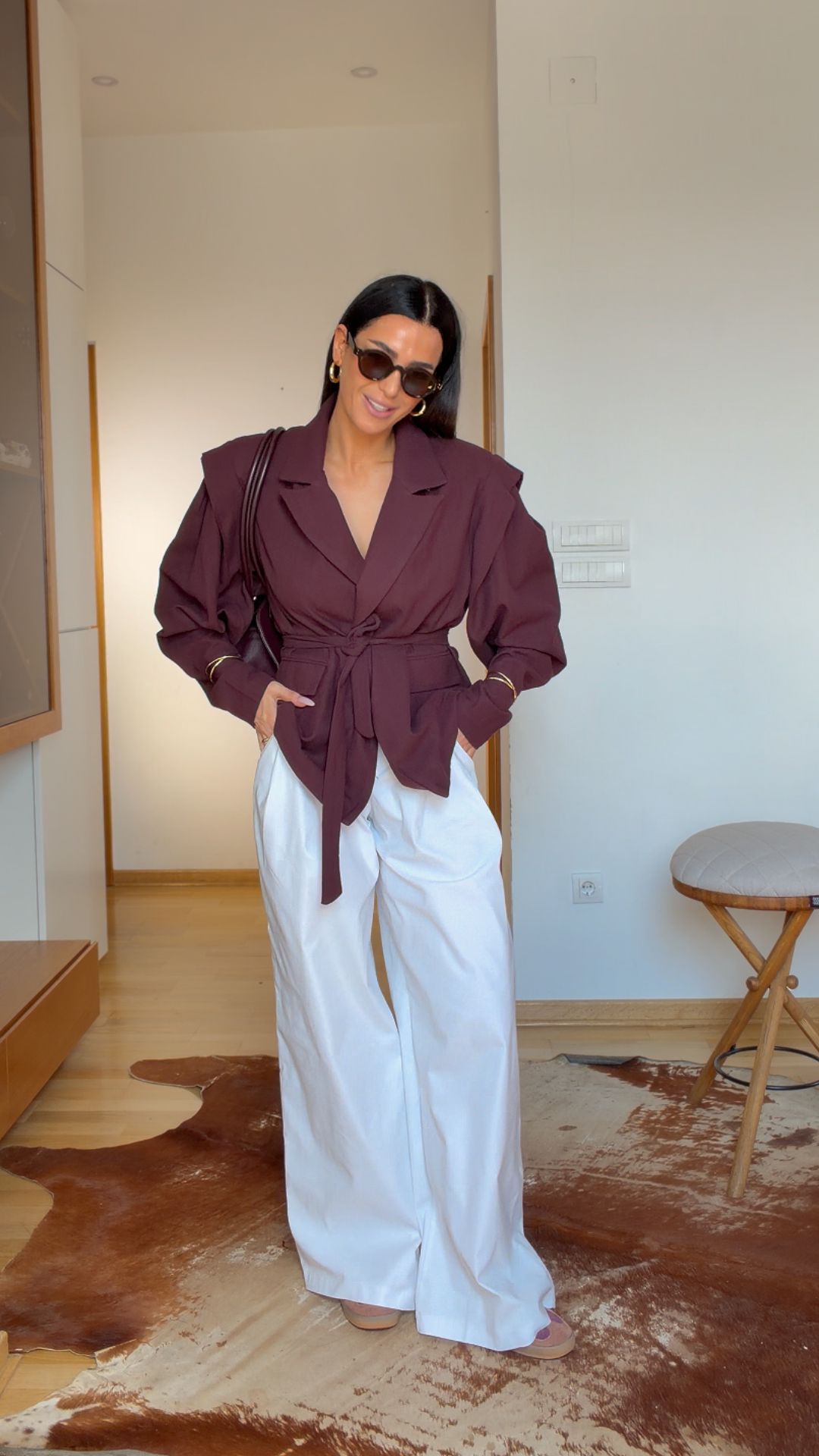 Oversize sako-ogrtač- Bordo