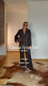 Classic Stripe Suit- Brown