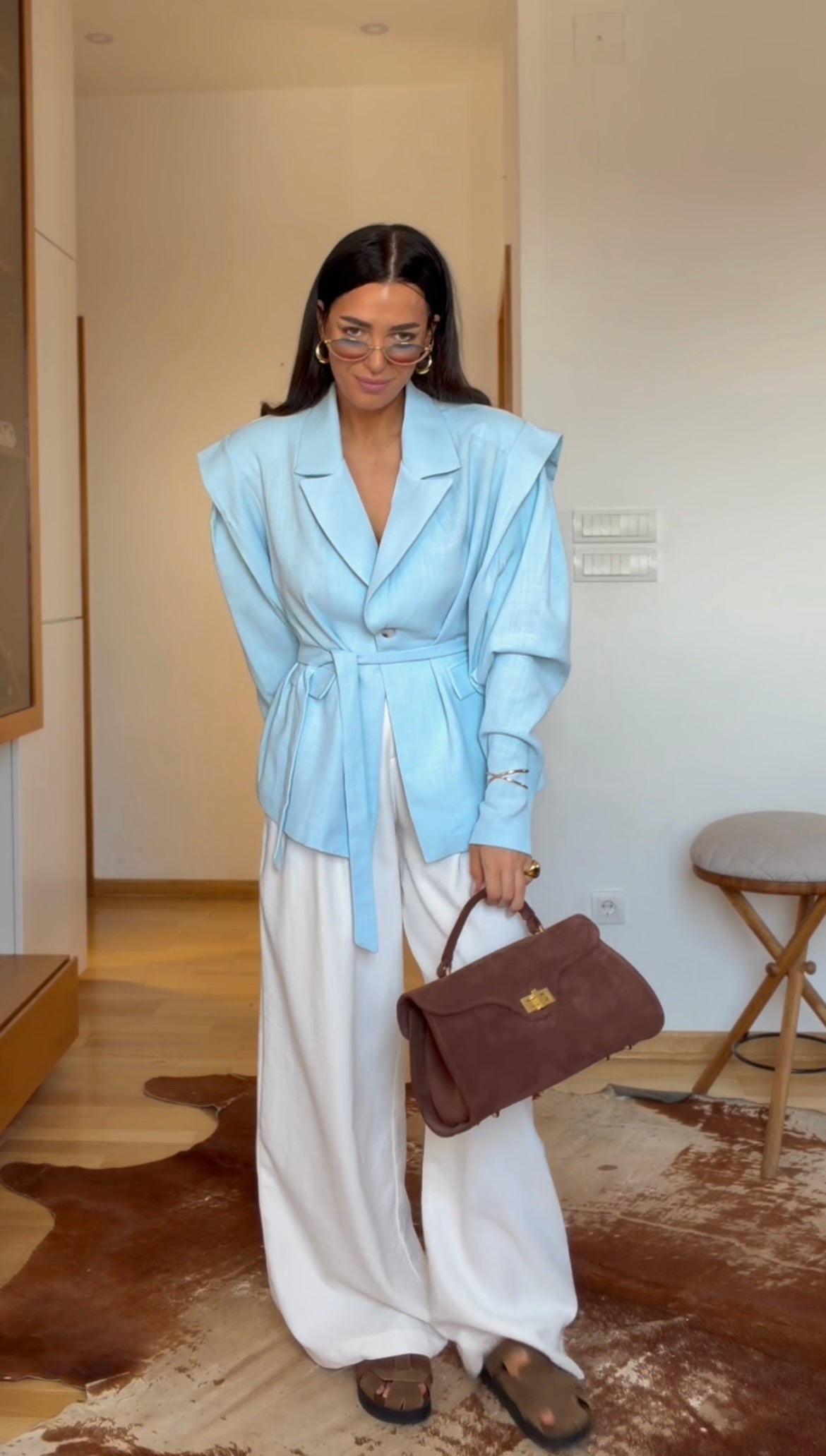 Structured shoulder wrap- Blue