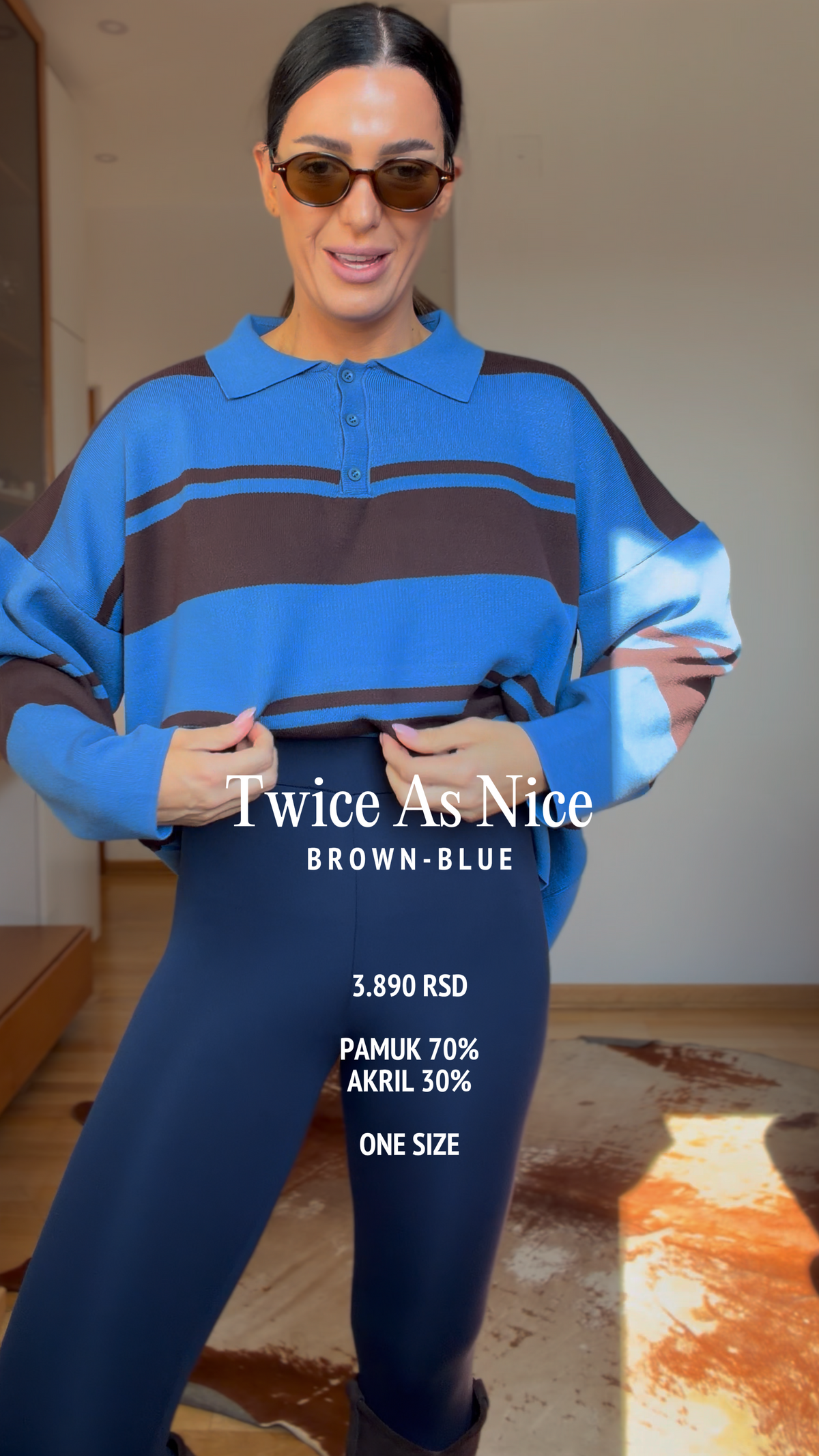 Twice As Nice- Brown/Blue