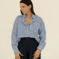 Summer Basic Shirt - Deep Blue Stripes