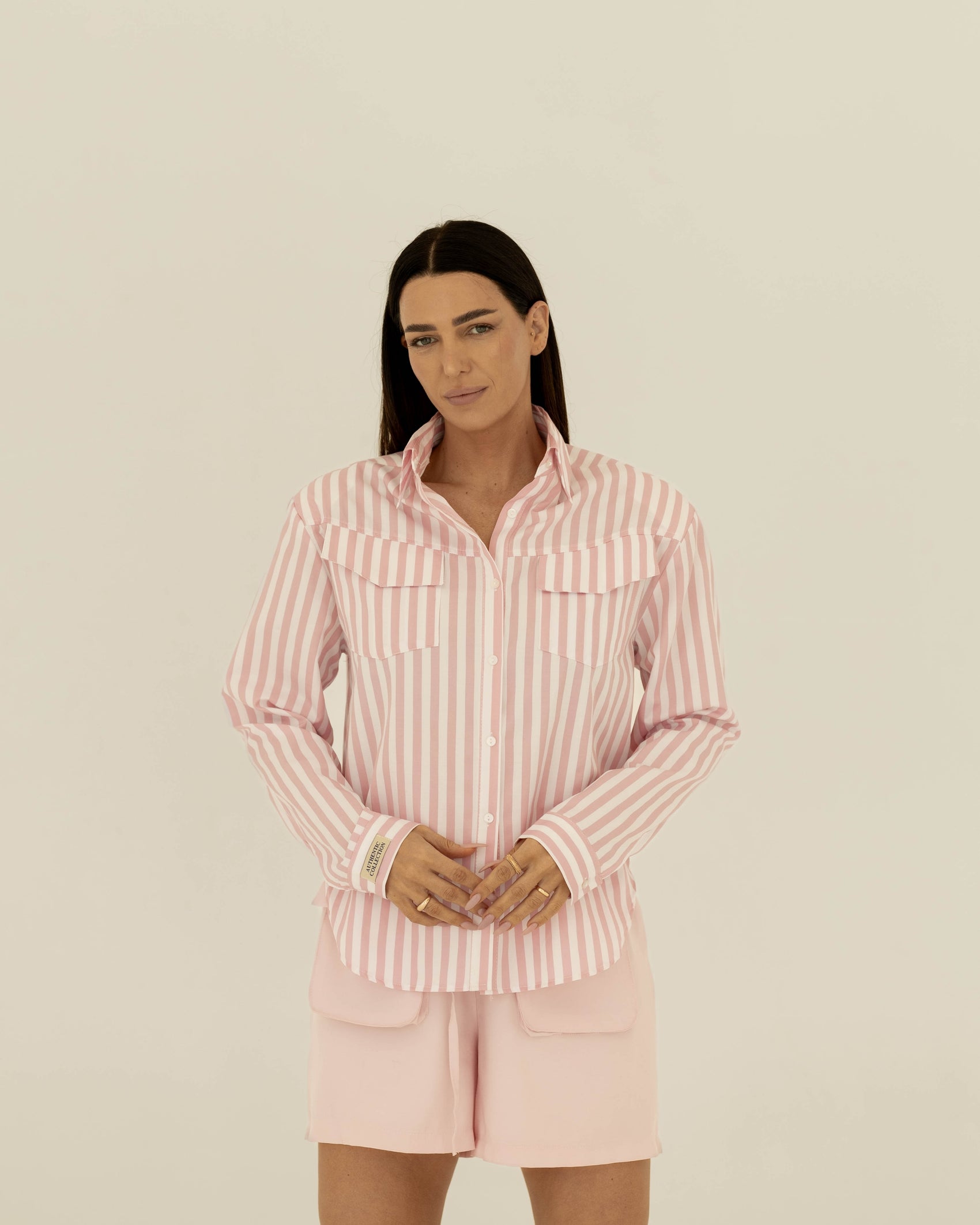 Summer Basic Shirt - Pink Stripes