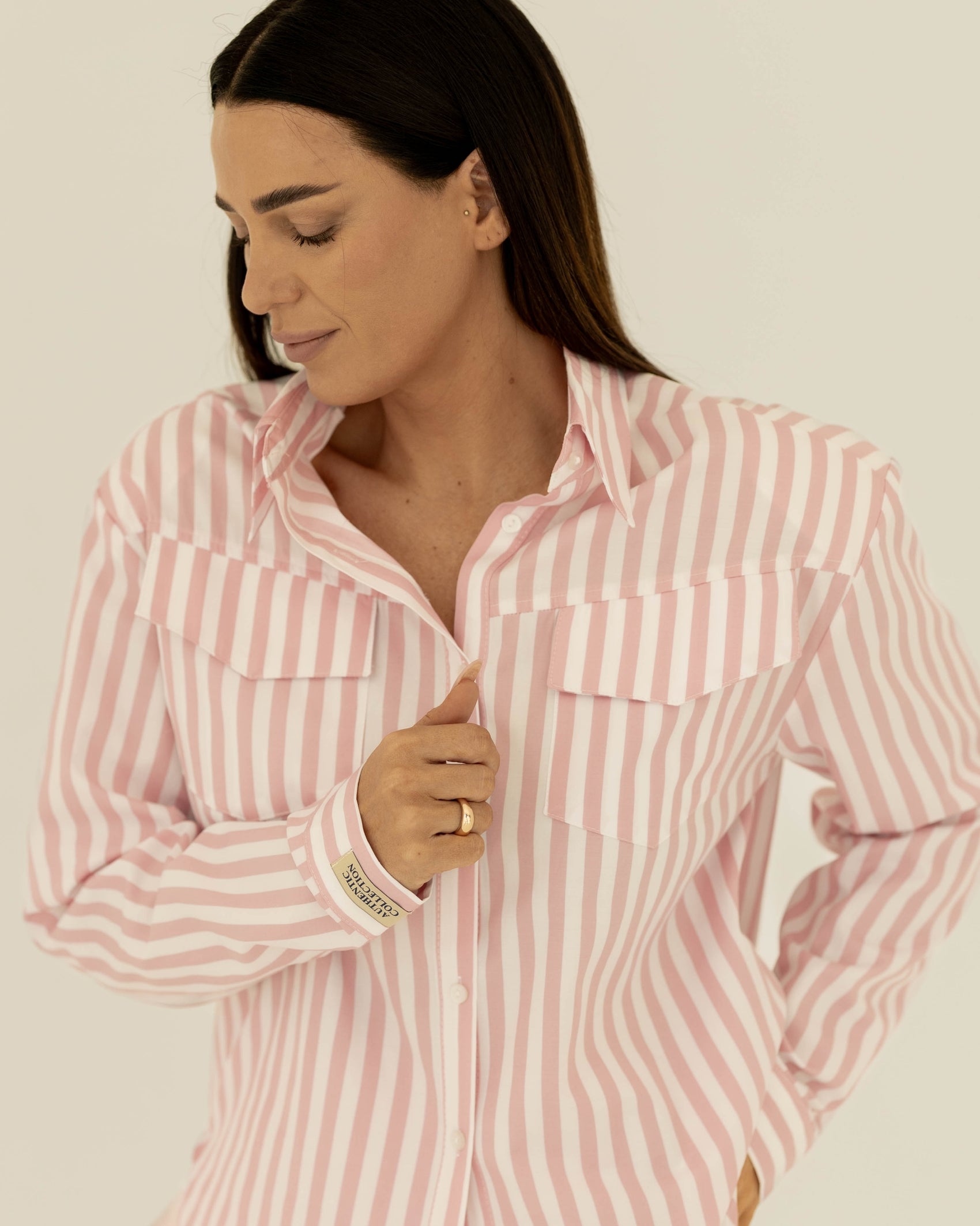Summer Basic Shirt - Pink Stripes