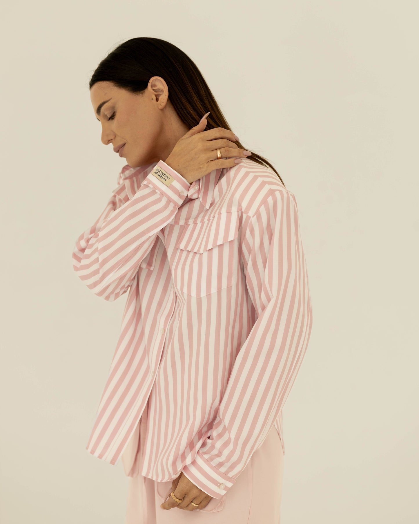 Summer Basic Shirt - Pink Stripes