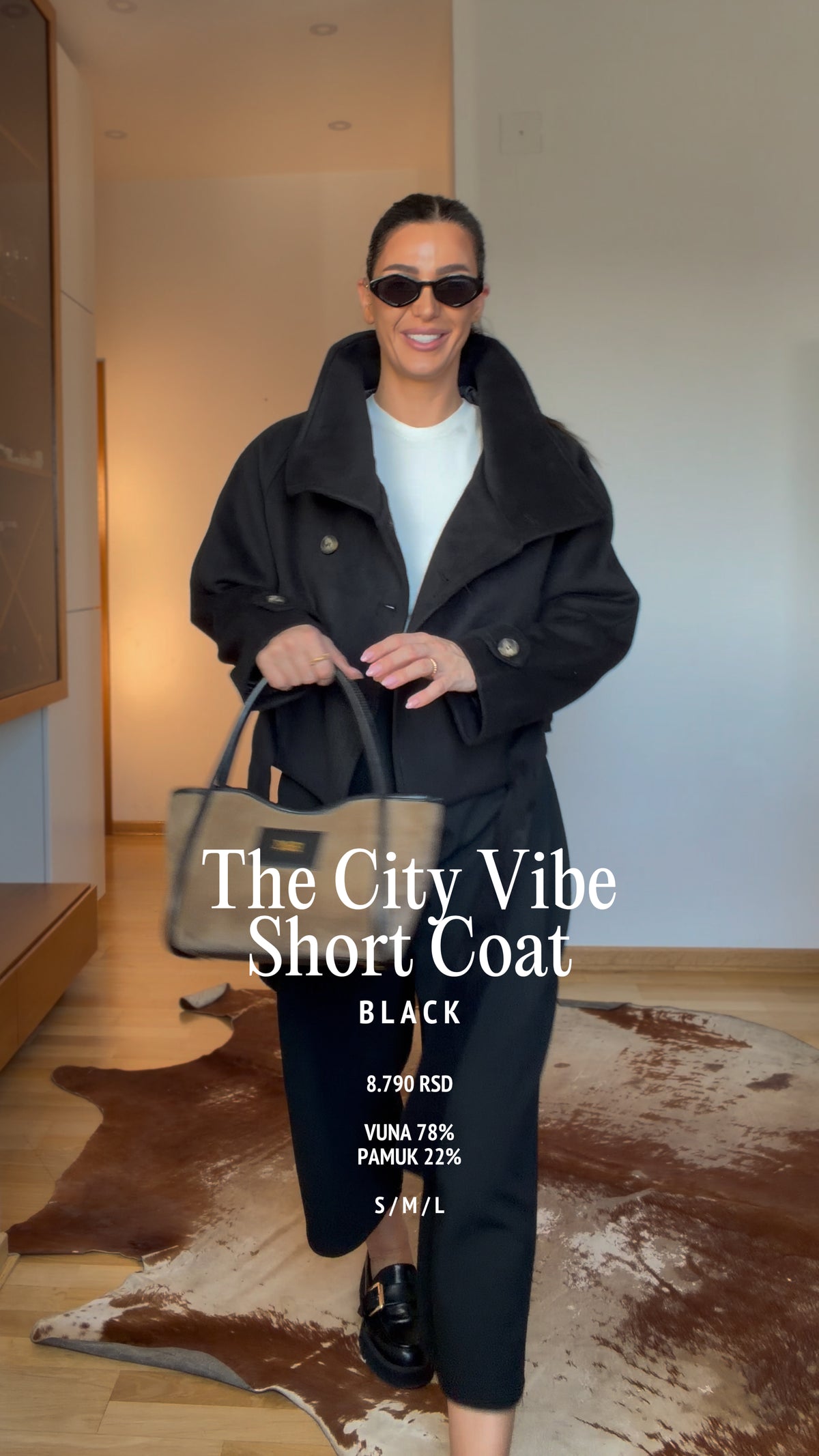 The City Vibe Short Coat - Black
