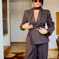 Fitted Blazer- Brown