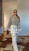 The Cropped Bomber- Beige