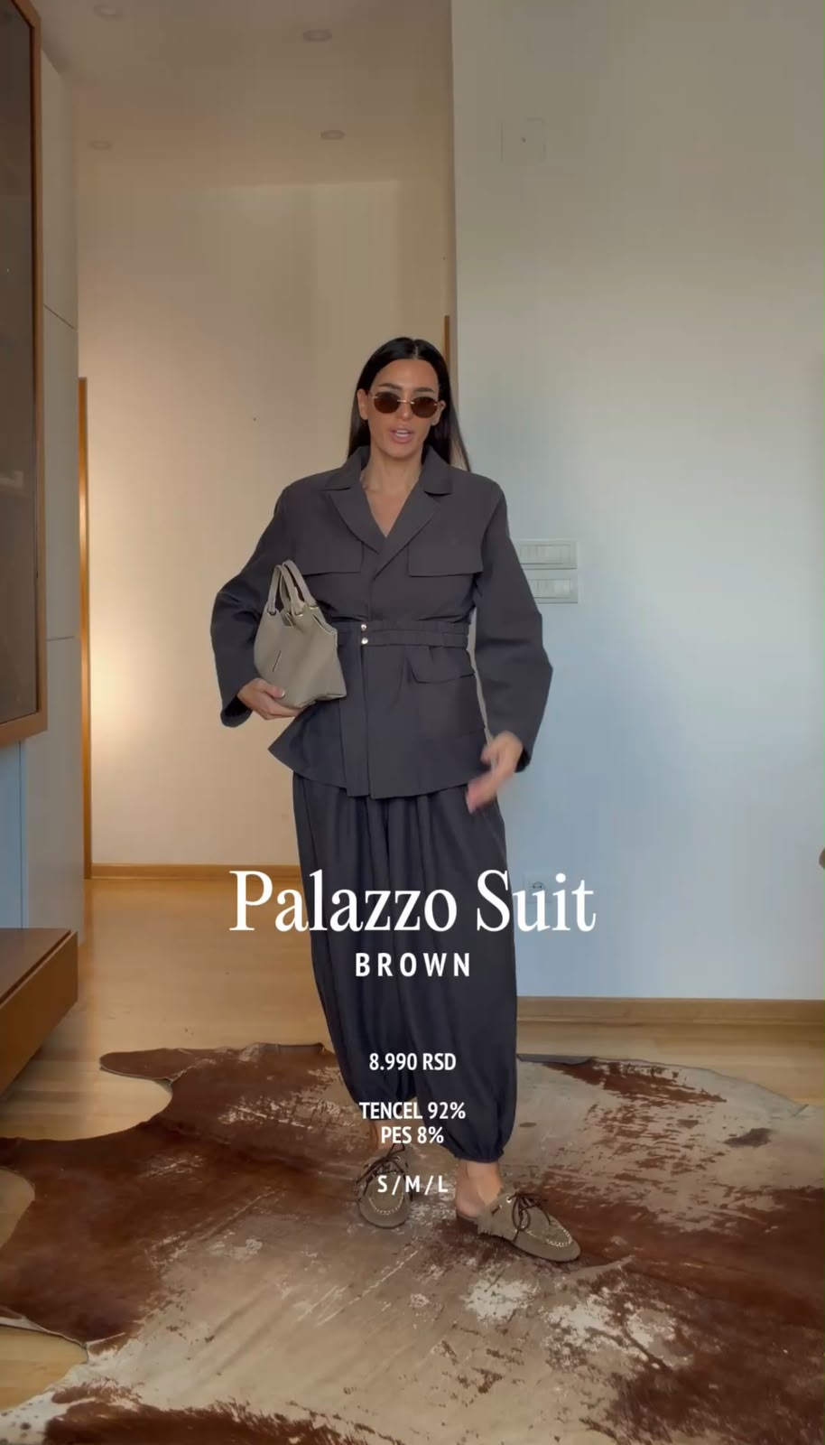 Palazzo Suit- Brown