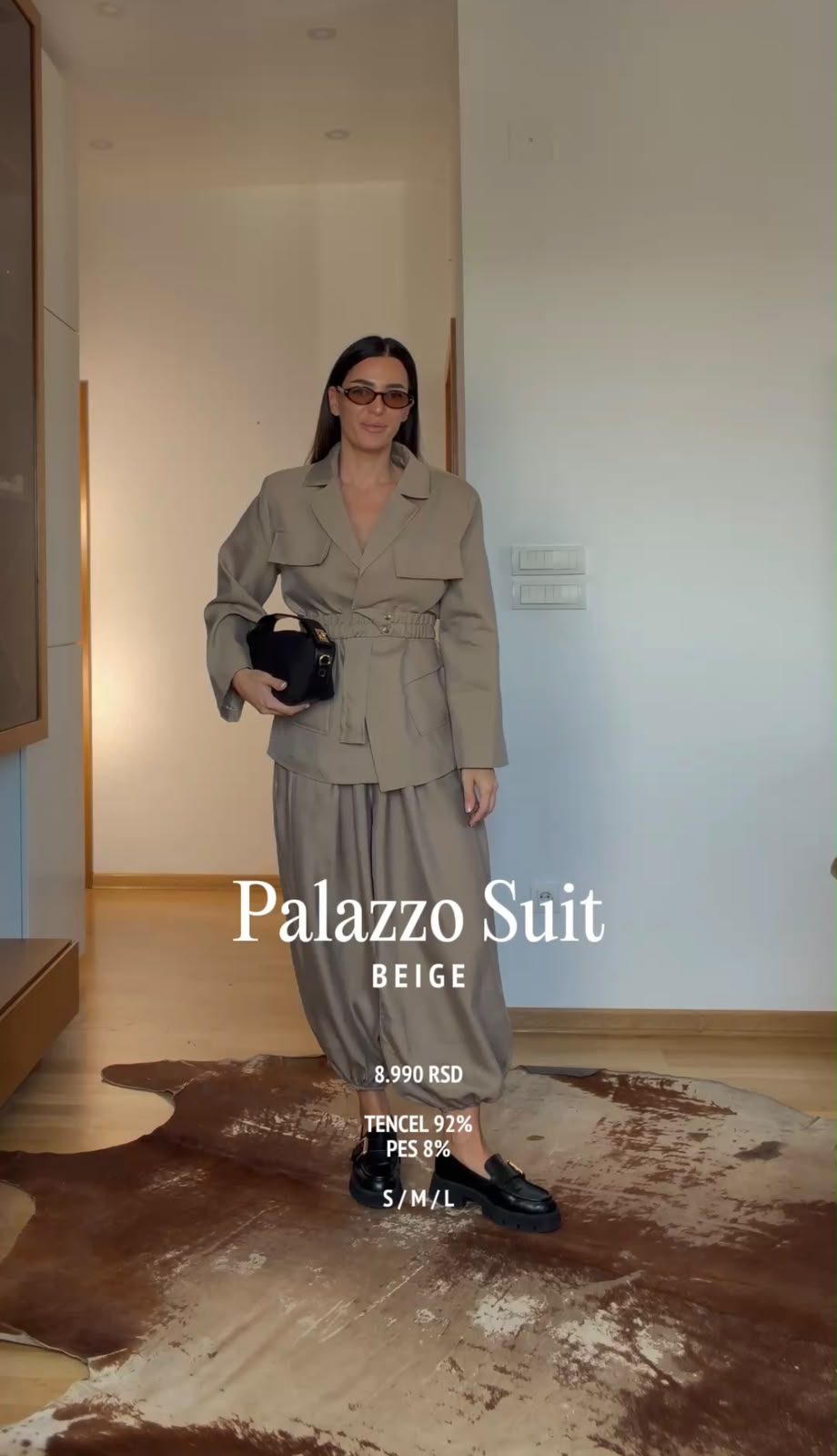 Palazzo Suit- Beige