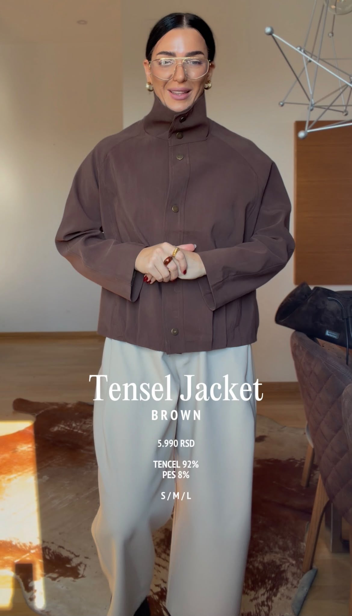 Tensel Jacket- Brown