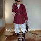 Longline Burgundy Blazer