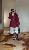 Longline Burgundy Blazer