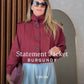 Statement Jacket- Burgundy