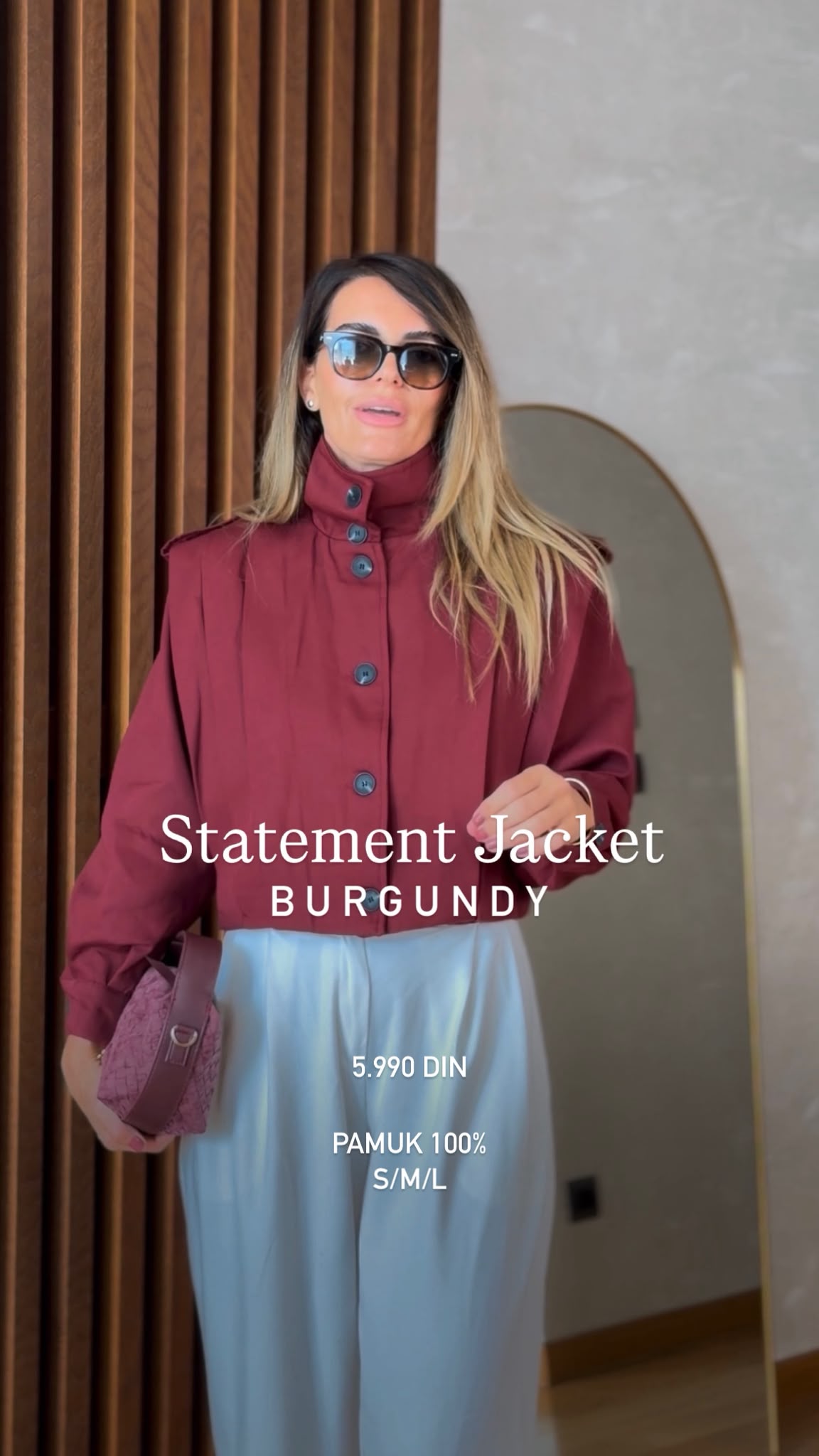 Statement Jacket- Burgundy