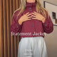 Statement Jacket- Burgundy