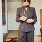 Fitted Blazer- Brown