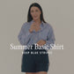 Summer Basic Shirt - Deep Blue Stripes