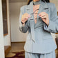 Fitted Blazer- Gray