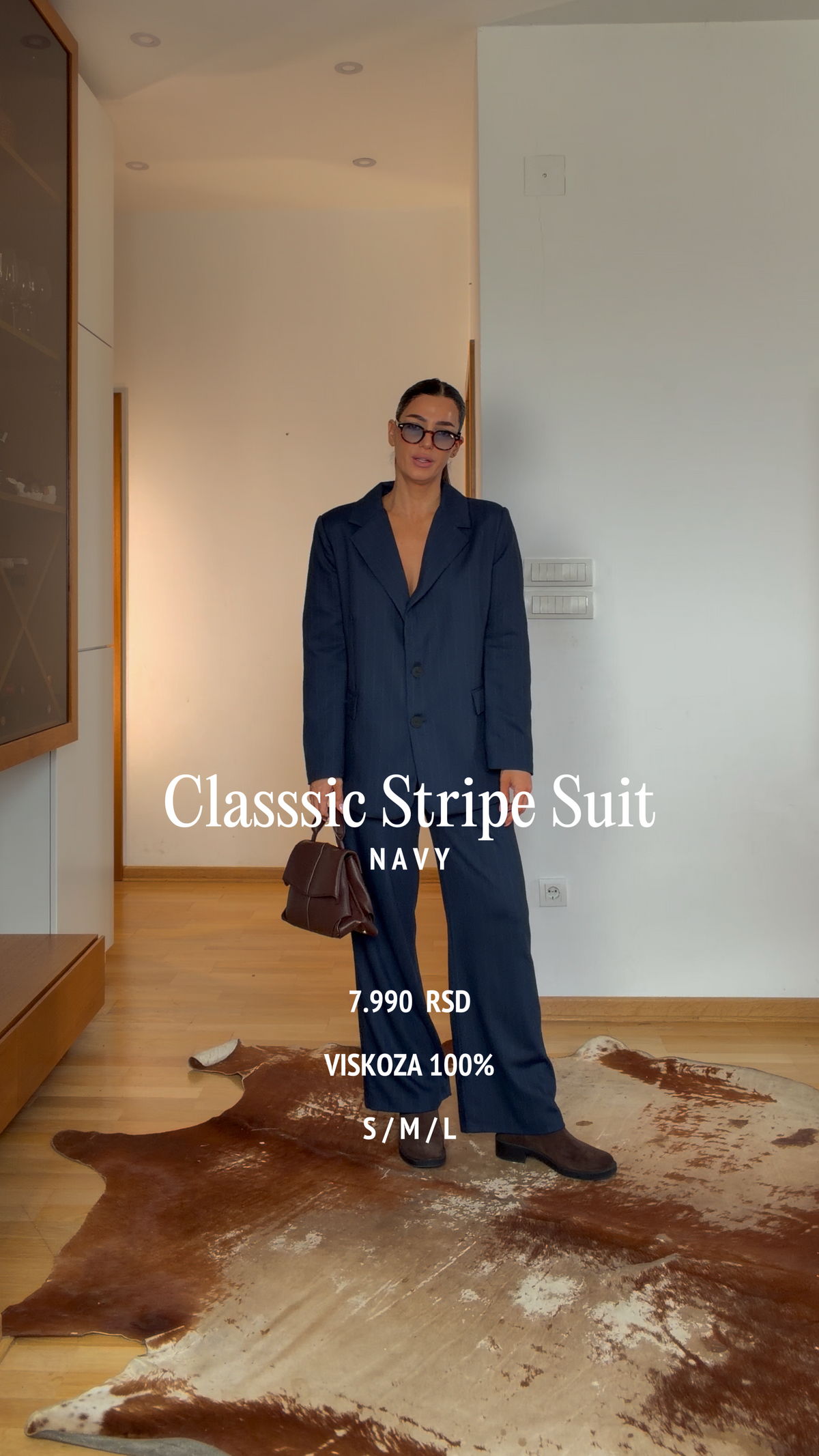 Classic Stripe Suit- Navy